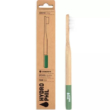 Kép 1/2 - Bambusz fogkefe felnőtteknek, közepes sörtével, zöld